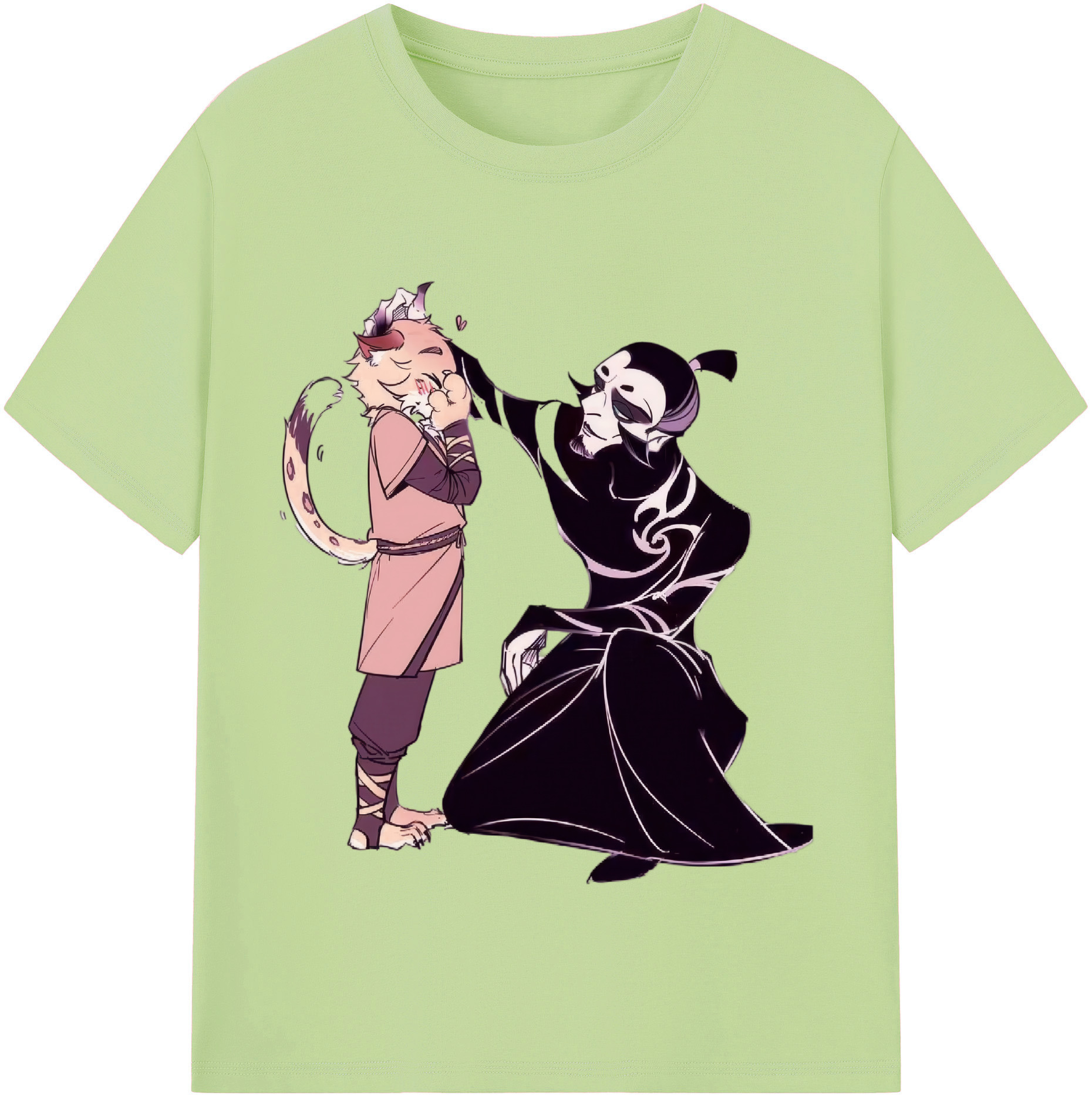（画像用） Ne Zha 2 ナタ 魔童の大暴れ 綿100％半袖Tシャツ（フロントプリント）
